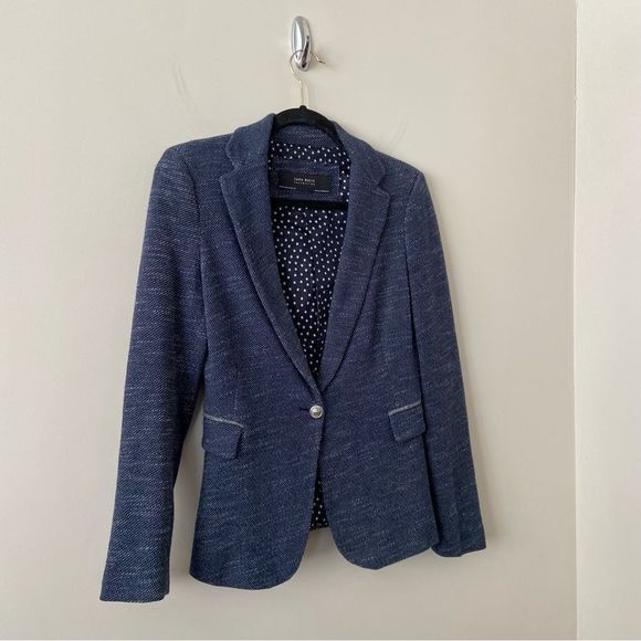 ZARA Cotton Academic Blazer - Single Button - Picture 3 of 12